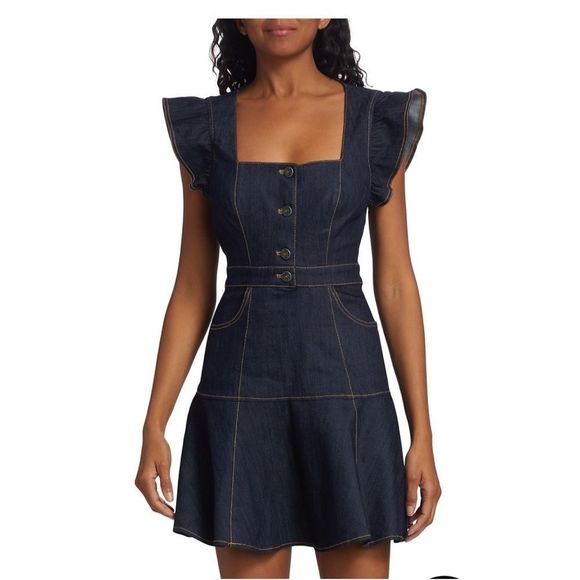 Cinq à Sept Navy Mini Dress - Picture 2 of 5